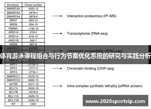 体育游泳课程组合与行为节奏优化系统的研究与实践分析